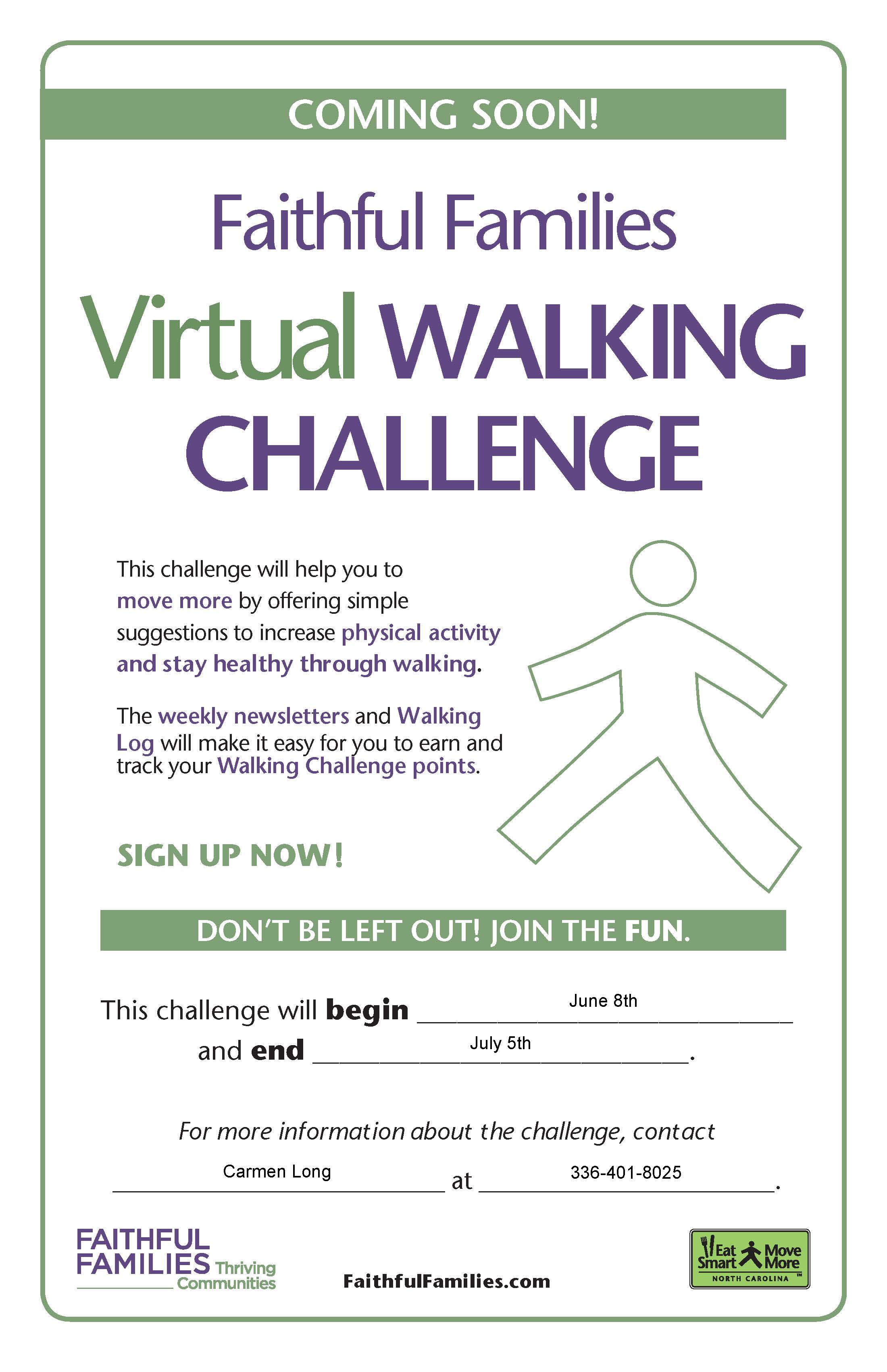 Virtual Walking Challenge 2020 | N.C. Cooperative Extension