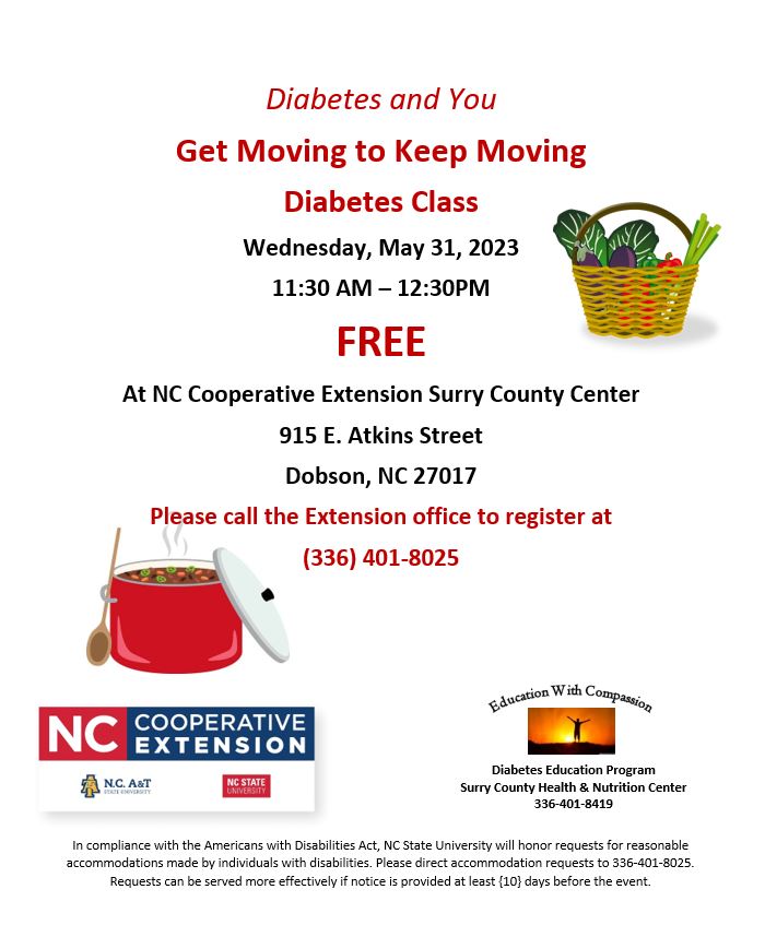 Diabetes and You Get Moving to Keep Moving Diabetes Class