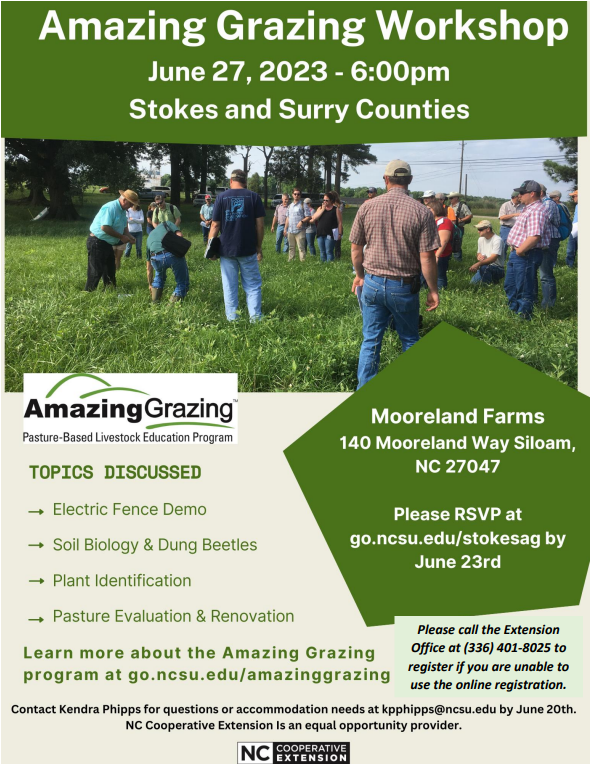 Join us on June 27, at 6 p.m. for a workshop from Amazing Grazing