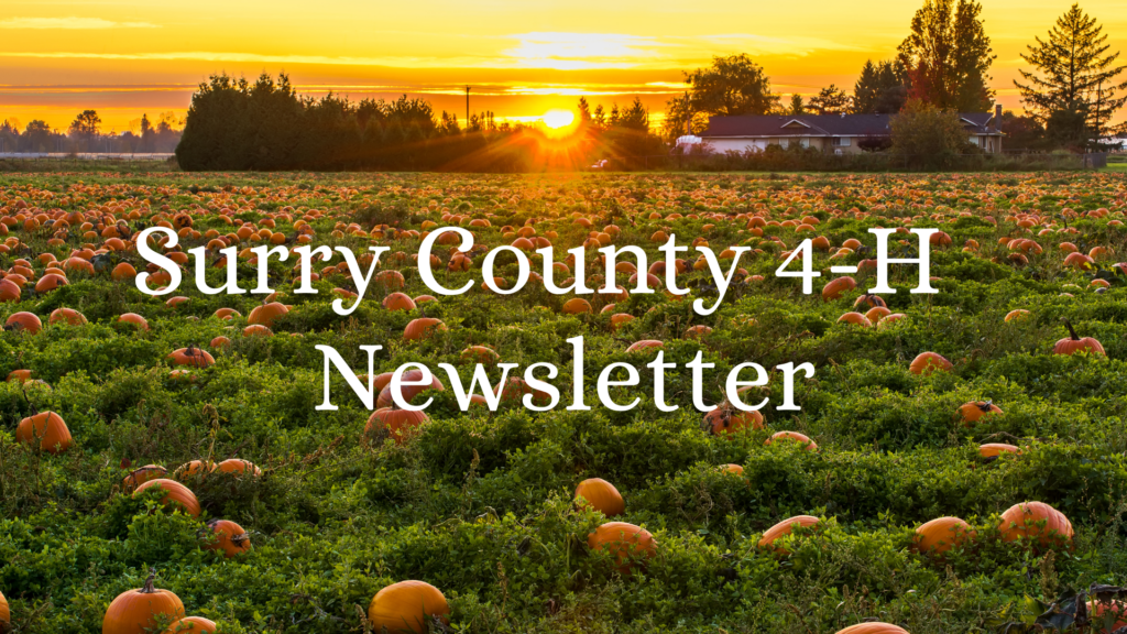 Surry County 4H October 2023 Newsletter N.C. Cooperative Extension