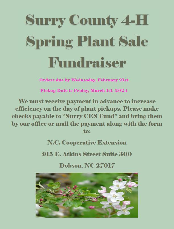 Surry County 4-H Spring Plant Sale Fundraiser